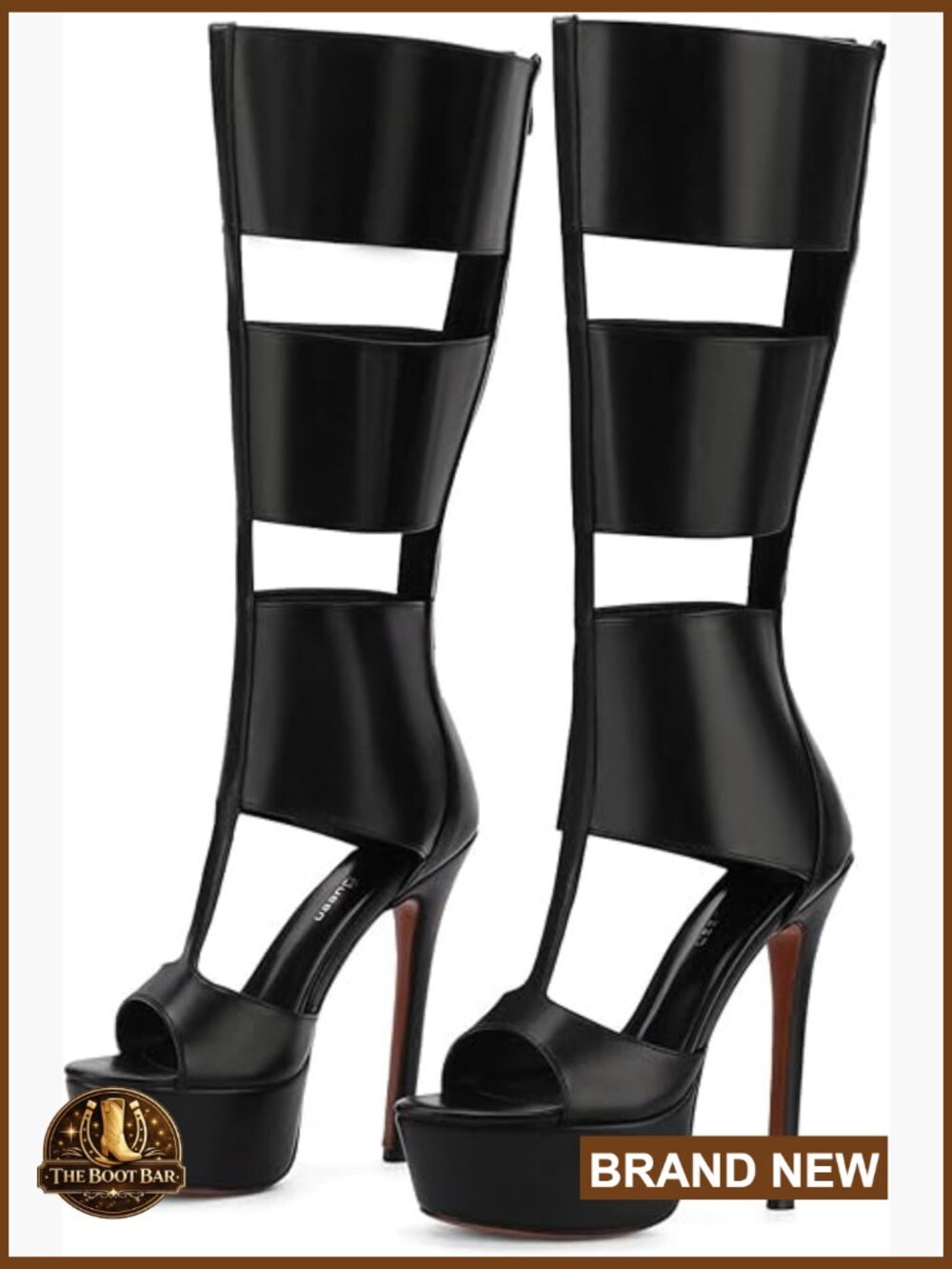 Platform Knee High Heeled Sandals Gladiator Summer Booties